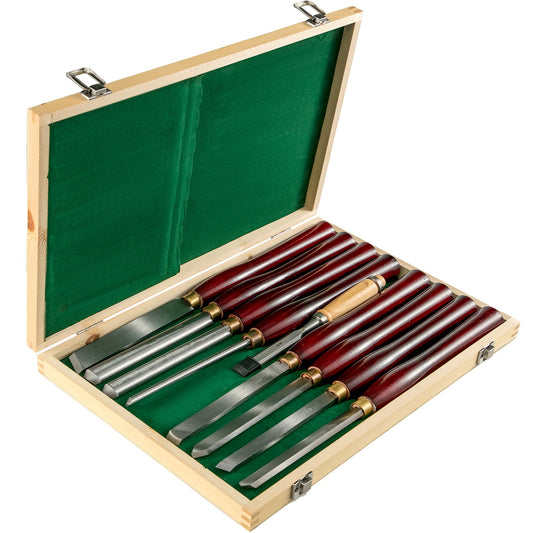 Trämejslar Set 8 st Svarvmejslar 7INCH/17CM Träbearbetningsmejslar 9INCH Träsvarvverktyg Trämejslar Svarvverktyg Träverktygslåda för träsnideri Rotsnideri Möbler Carvingsvarvar Röd