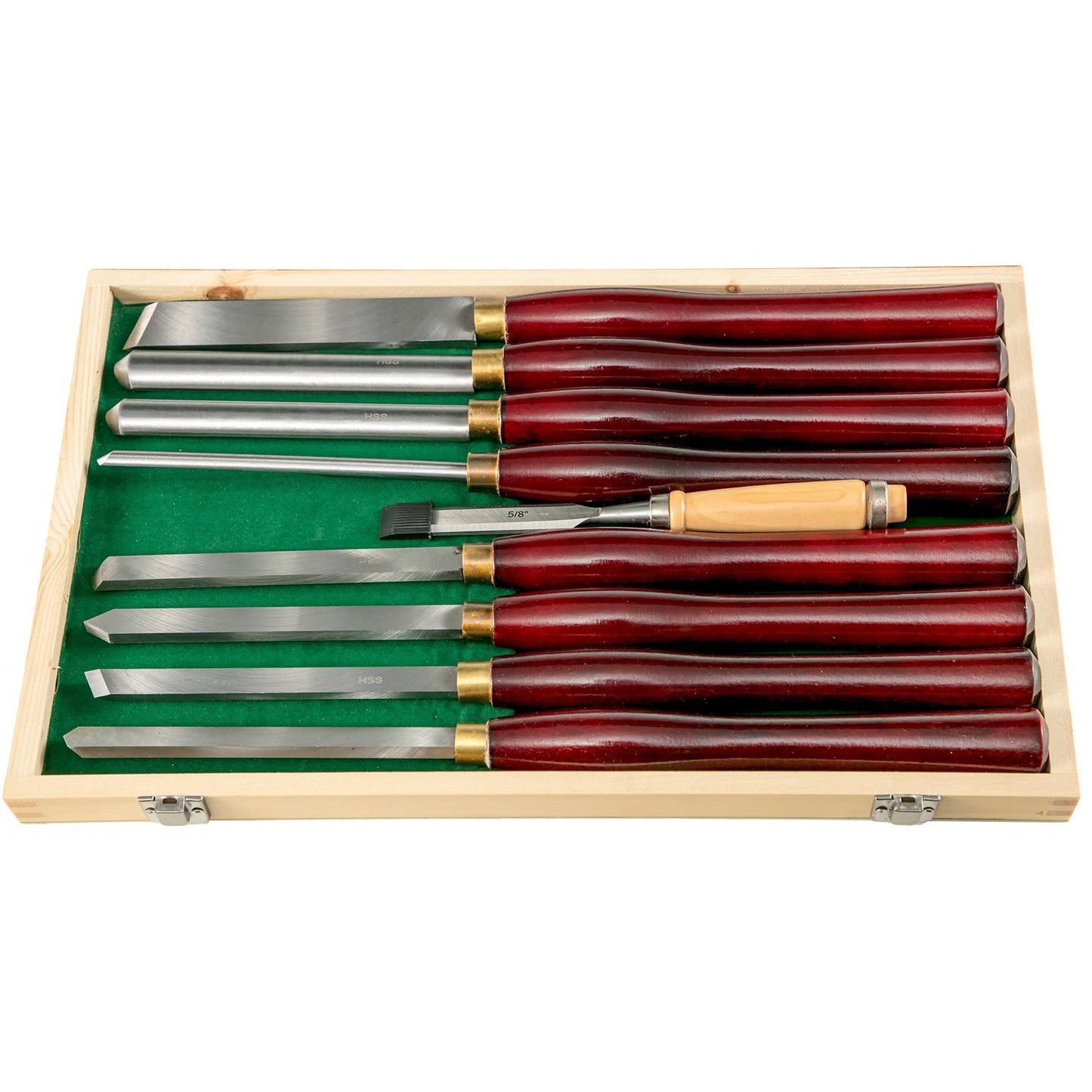 Trämejslar Set 8 st Svarvmejslar 7INCH/17CM Träbearbetningsmejslar 9INCH Träsvarvverktyg Trämejslar Svarvverktyg Träverktygslåda för träsnideri Rotsnideri Möbler Carvingsvarvar Röd