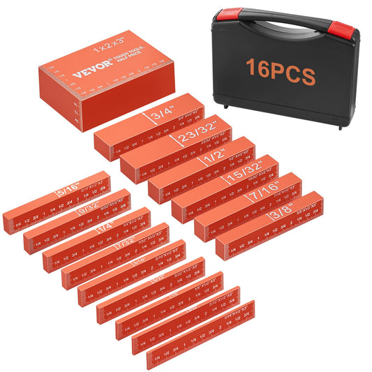 Setup Blocks Woodworking Height Gauge Set 16PCS Precision Setup Bars