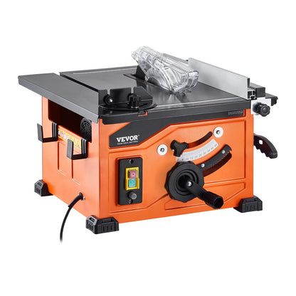 Table Saw, 1200W Portable Compact Table Saw, 210MM Saw Blade OD Construction Circular Saw, 225MM Max. Cutting Capacity, 4800rpm Cutting Speed, with 24-tooth Saw Blade, Miter Gauge, for DIY Woodworking and Furniture Making
