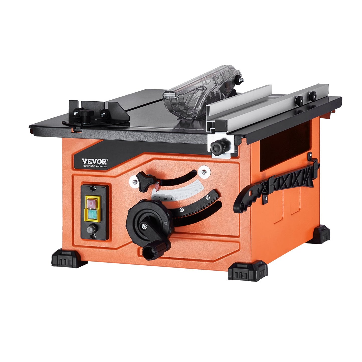 Table Saw, 1200W Portable Compact Table Saw, 210MM Saw Blade OD Construction Circular Saw, 225MM Max. Cutting Capacity, 4800rpm Cutting Speed, with 24-tooth Saw Blade, Miter Gauge, for DIY Woodworking and Furniture Making