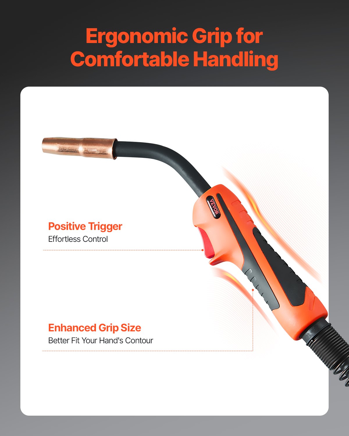 250Amp Mig Welding Gun with 15FT Cable for 0.035" &amp; 0.045" Welding Wires