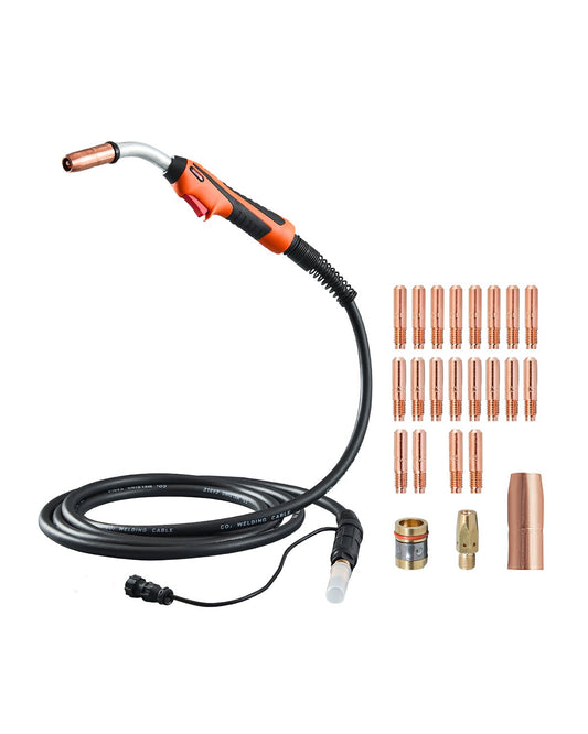 250Amp Mig Welding Gun with 15FT Cable for 0.030" 0.035" &amp; 0.045" Wires