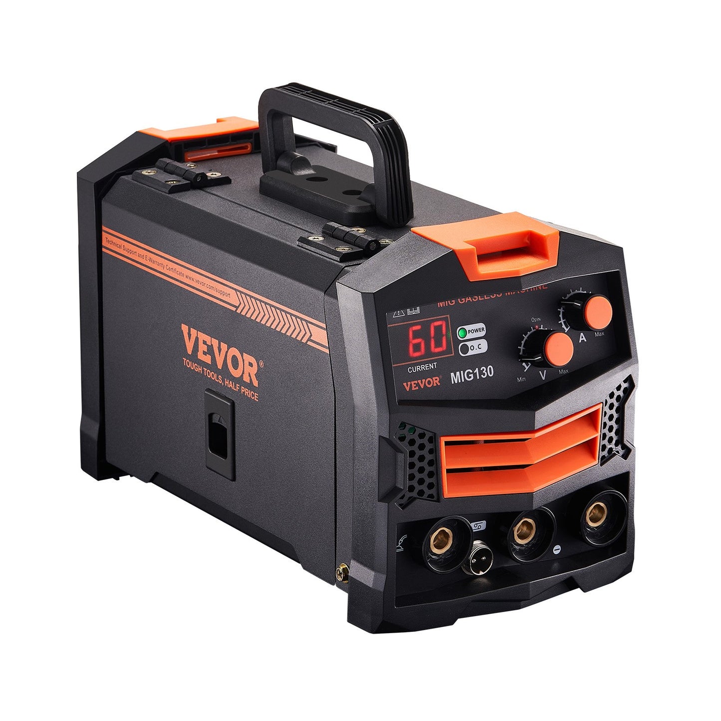 MIG Welder 130 Amp Gasless Flux Core Mig-svetsmaskin med IGBT-växelriktare