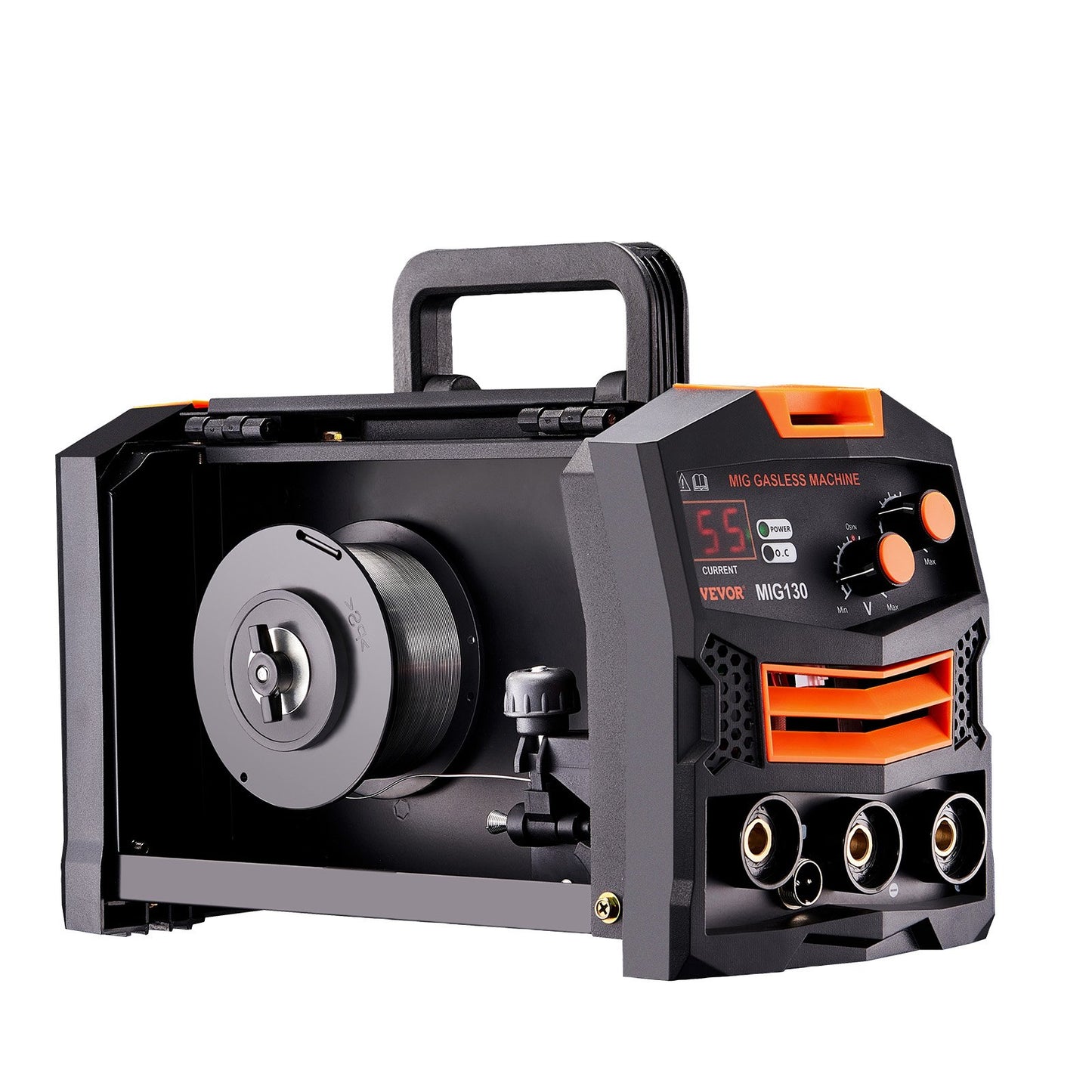 MIG Welder 130 Amp Gasless Flux Core Mig-svetsmaskin med IGBT-växelriktare