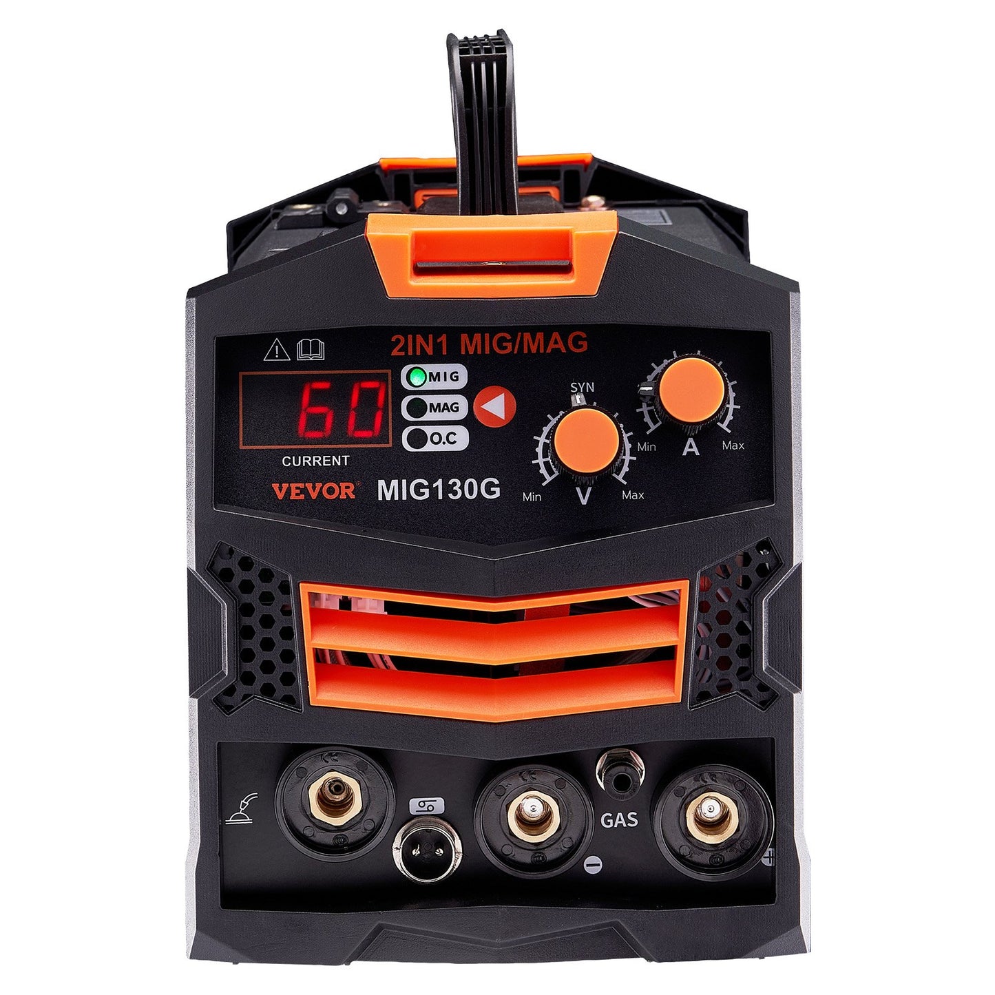 MIG Welder 130A svetsmaskin 2-i-1 gas MIG/Gasless Flux Core Welder