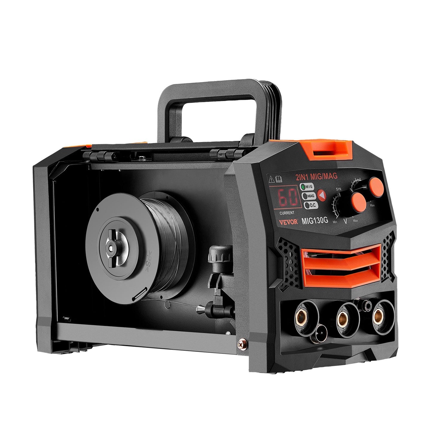 MIG Welder 130A svetsmaskin 2-i-1 gas MIG/Gasless Flux Core Welder