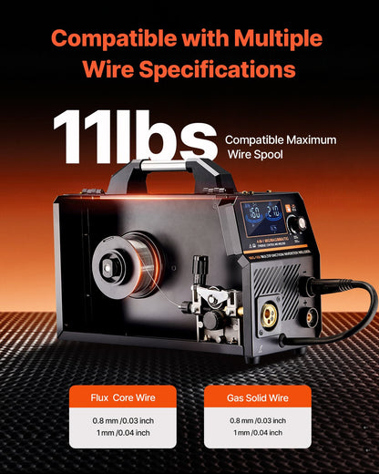 MIG Welder 160A welding machine 4-in-1 Gas/Flux Core MIG/Stick/Lift TIG