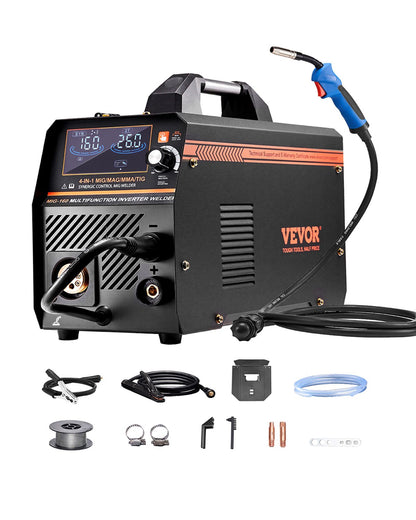 MIG Welder 160A welding machine 4-in-1 Gas/Flux Core MIG/Stick/Lift TIG