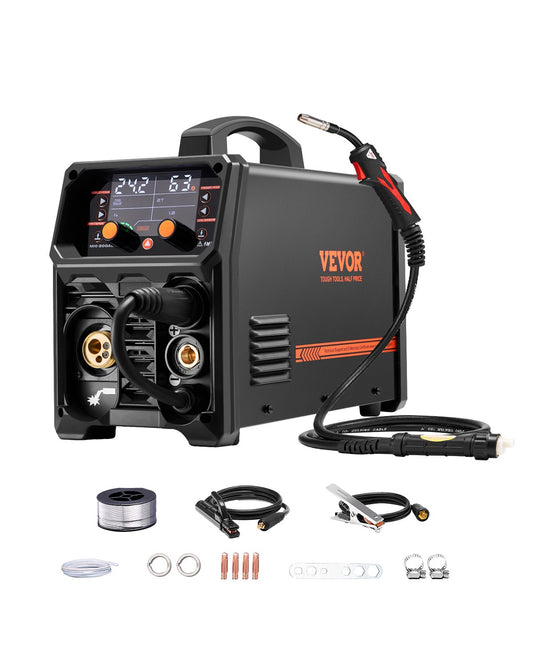 MIG Welder 200A Pluse Mig Welding Machine 5-i-1 Synergic Welder Machine