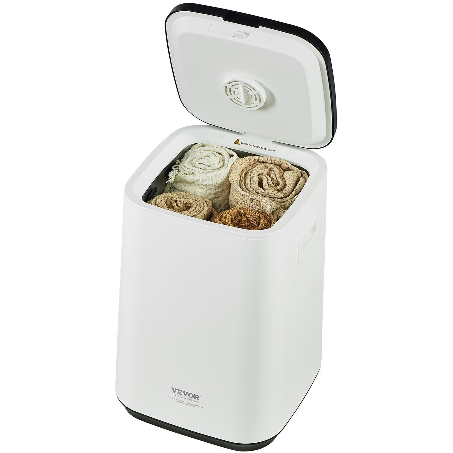 20L Large Towel Dryer with LED Display U-Shaped Light &amp; Timer White
