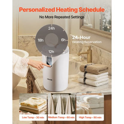 20L towel warmer bucket with LED display, timer and temperature setting safety lock | EU