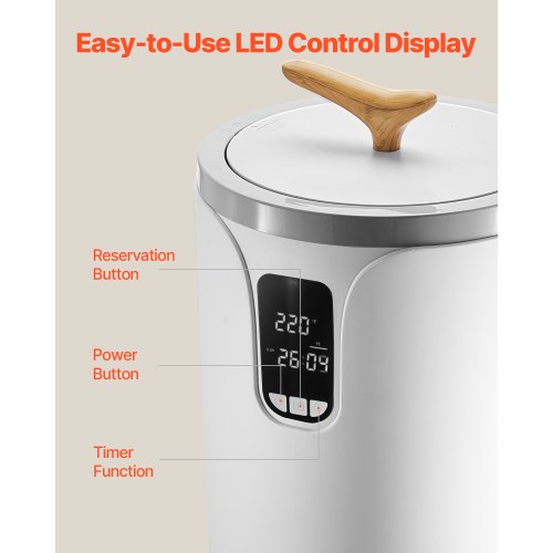 20L towel warmer bucket with LED display, timer and temperature setting safety lock | EU