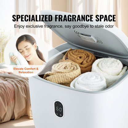 25L Towel Drying Bucket with LED Display Bottom Heating Columns Timer White