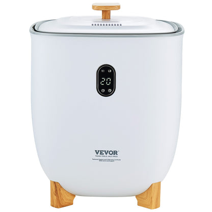 25L Towel Drying Bucket with LED Display Bottom Heating Columns Timer White