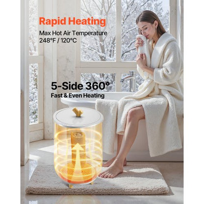 20L towel warmer bucket with LED light, timer and temperature setting, gray | EU