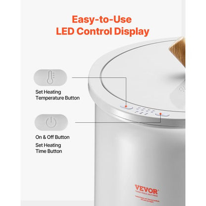 20L towel warmer bucket with LED light, timer and temperature setting, gray | EU