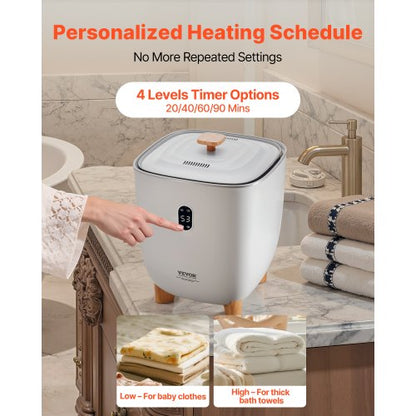 25L towel warmer bucket with LED display timer and temperature setting grey | EU