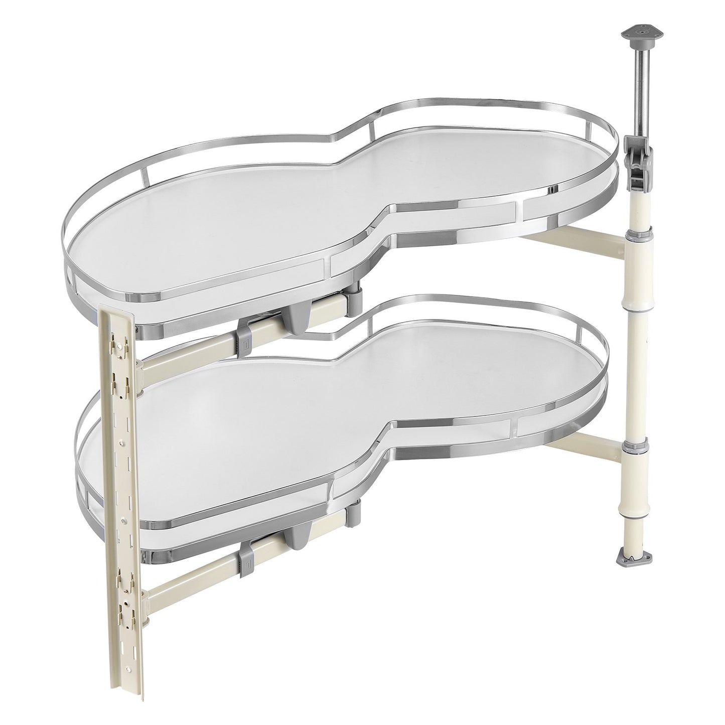 2 Tier Swing Left Blind Corner Cabinet Pull Out Soft Close Organizer