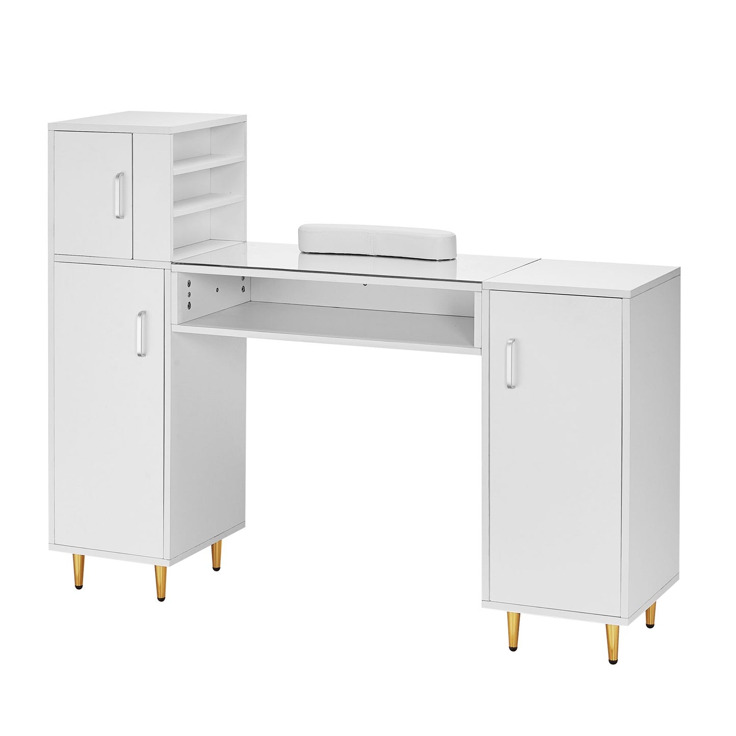 Manikyr Bordsskiva Nagelskrivbord Makeup Dressing Station med handledsstöd