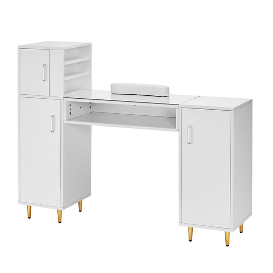 Manikyr Bordsskiva Nagelskrivbord Makeup Dressing Station med handledsstöd
