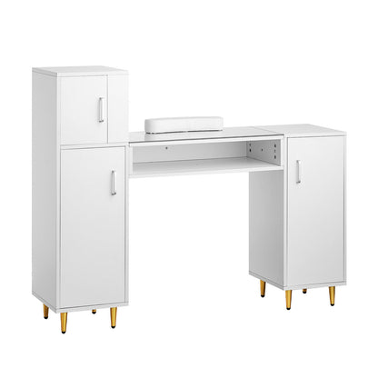 Manikyr Bordsskiva Nagelskrivbord Makeup Dressing Station med handledsstöd