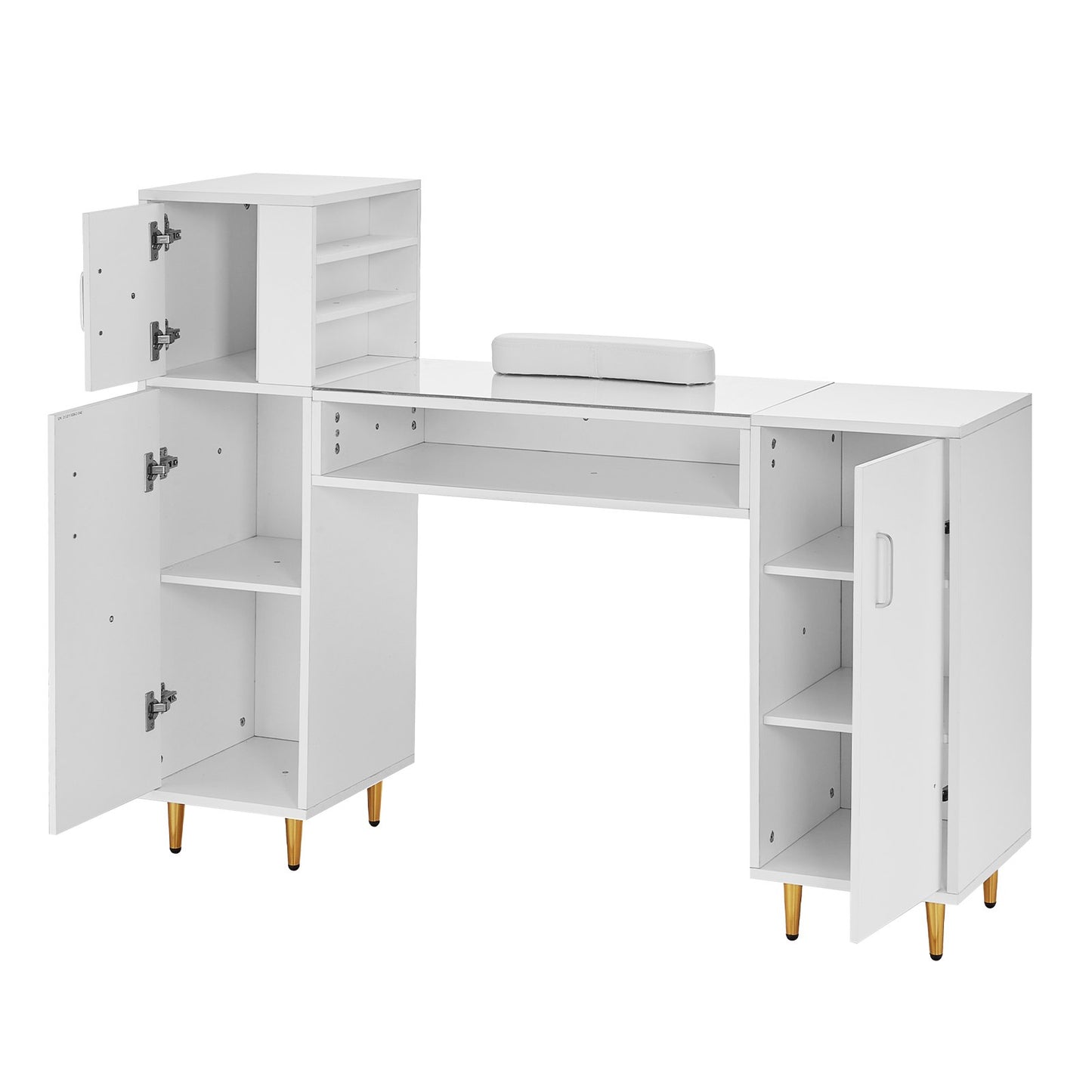 Manikyr Bordsskiva Nagelskrivbord Makeup Dressing Station med handledsstöd