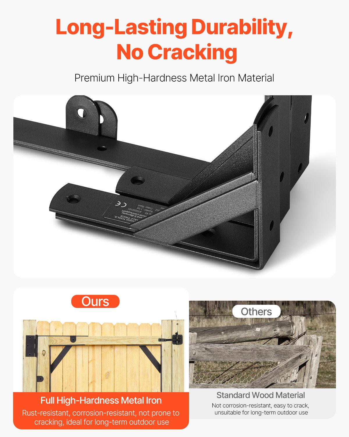 Gate Corner Brace Bracket Anti Sag Gate Frame Hardware Kit Iron Black