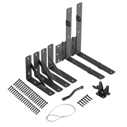 Gate Corner Brace Bracket Anti Sag Gate Frame Hardware Kit Iron Black