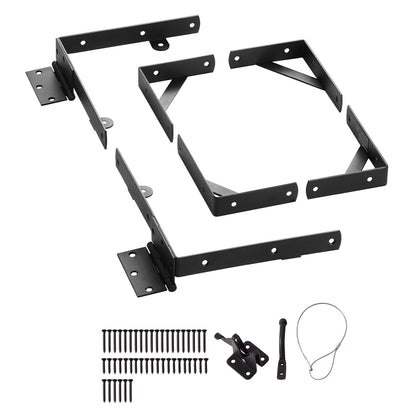 Gate Corner Brace Bracket Anti Sag Gate Frame Hardware Kit Iron Black