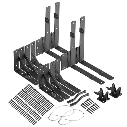 Gate Corner Brace Bracket 2 Set Anti Sag Gate Frame Hardware Kit Black