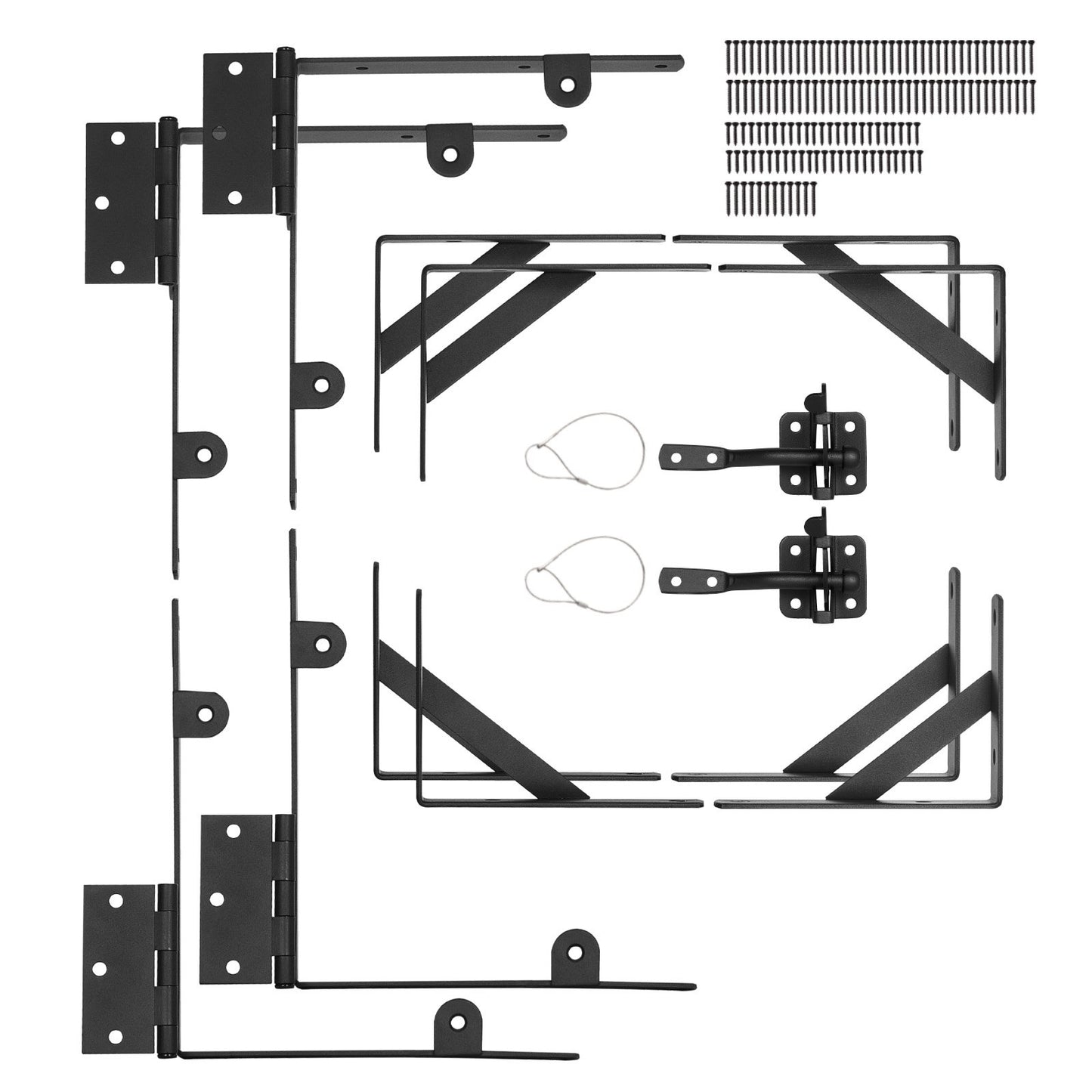 Gate Corner Brace Bracket 2 Set Anti Sag Gate Frame Hardware Kit Black