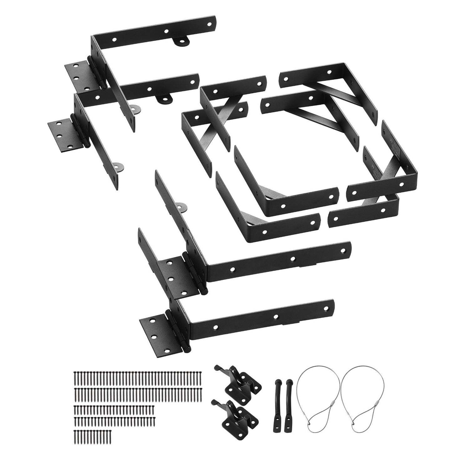 Gate Corner Brace Bracket 2 Set Anti Sag Gate Frame Hardware Kit Black