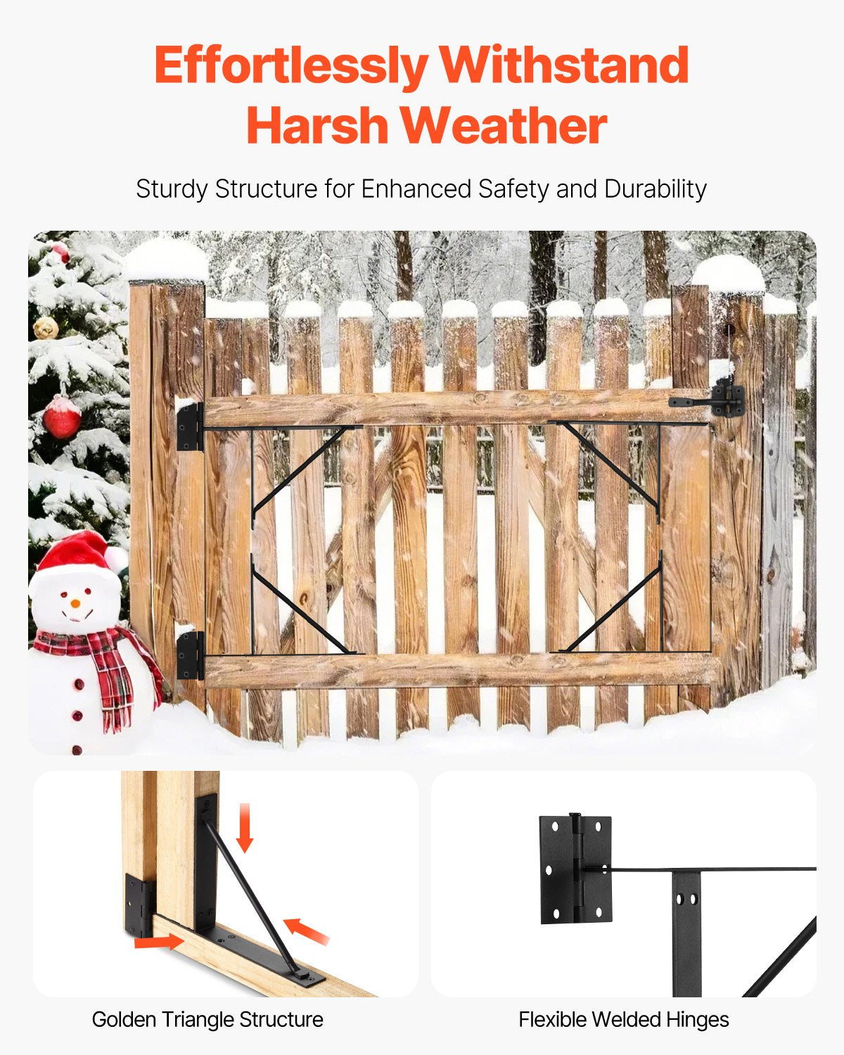 Gate Corner Brace Bracket Anti Sag Gate Frame Hardware Kit for Stable Gate