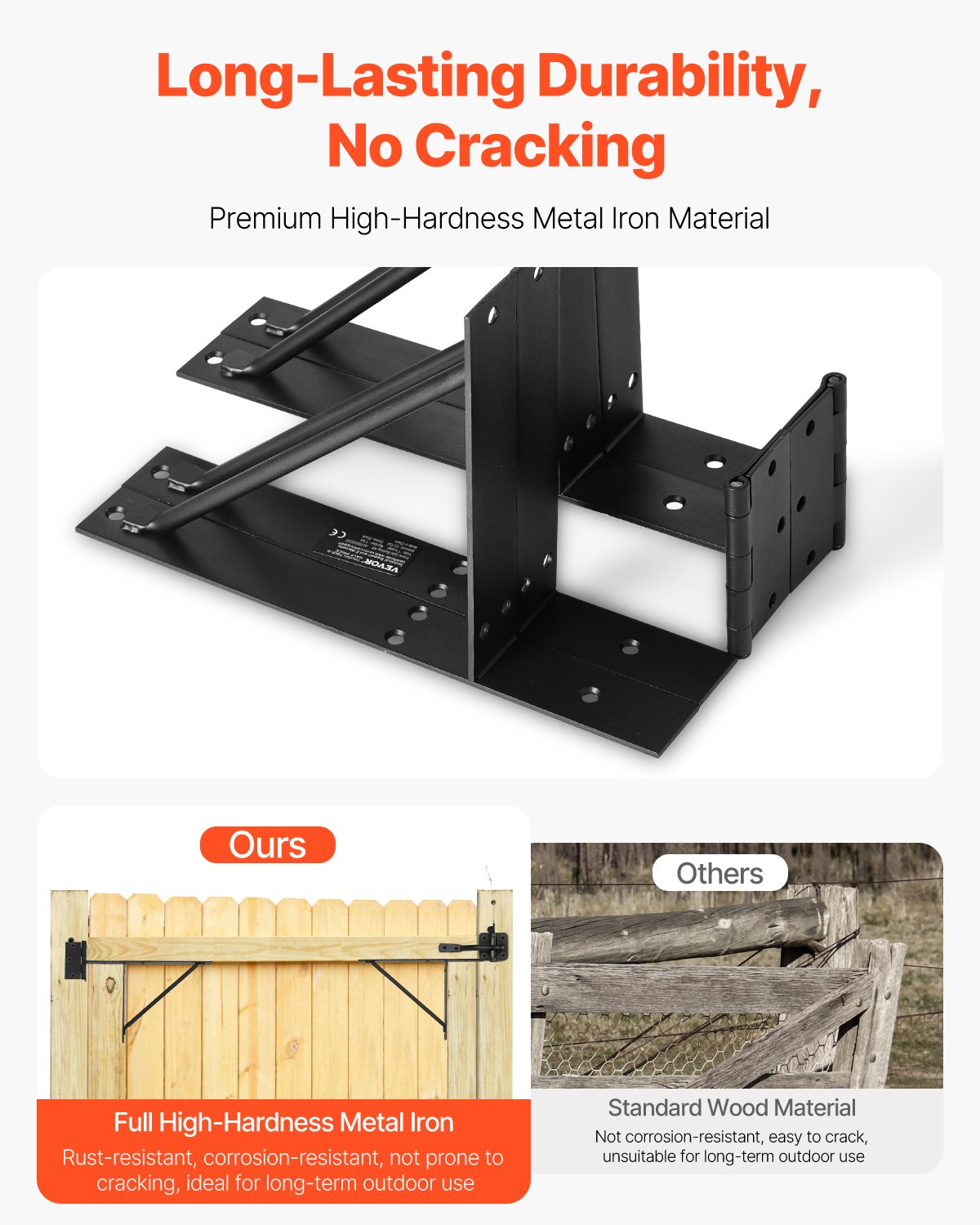 Gate Corner Brace Bracket Anti Sag Gate Frame Hardware Kit for Stable Gate