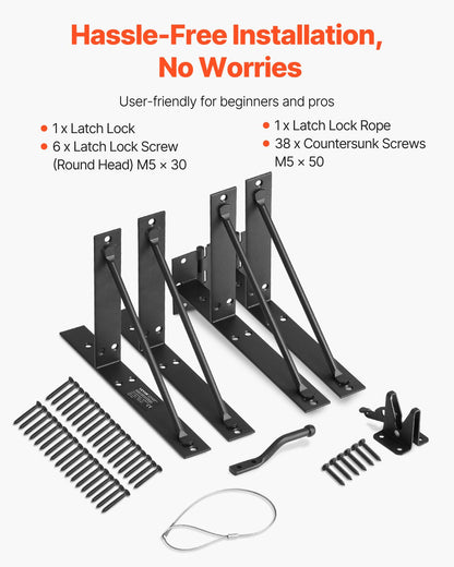 Gate Corner Brace Bracket Anti Sag Gate Frame Hardware Kit for Stable Gate