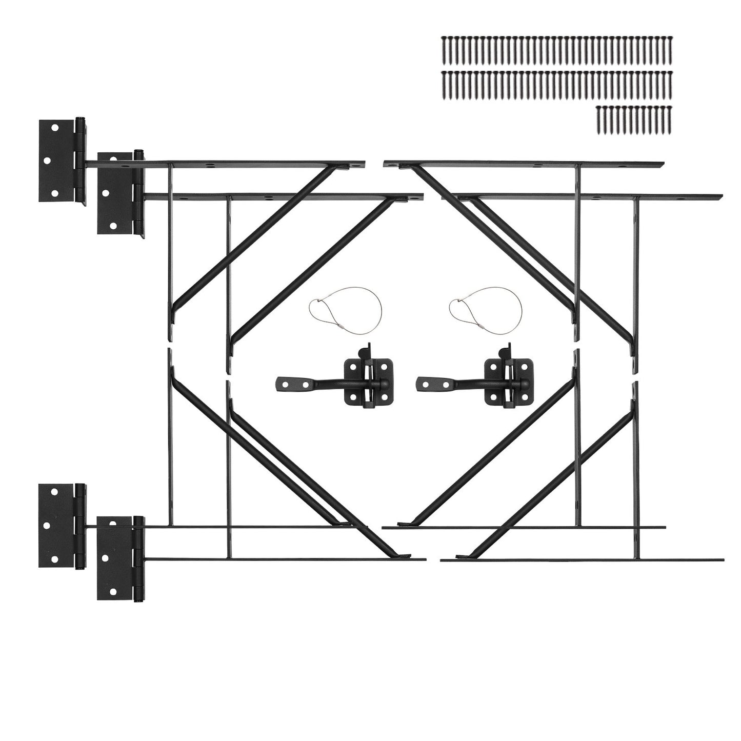 Gate Corner Brace Bracket 2 Set Anti Sag Gate Frame Hardware Kit Iron