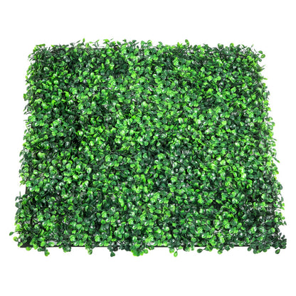 Künstliche Buchsbaumplatte UV, 24 Stück Buchsbaumhecken-Wandpaneele, Kunstrasen-Hintergrundwand, 50,8 x 50,8 cm, 4 cm, grüne Graswand, künstliche Hecke für Dekoration, Sichtschutzzaun, für drinnen und draußen, Garten, Hinterhof