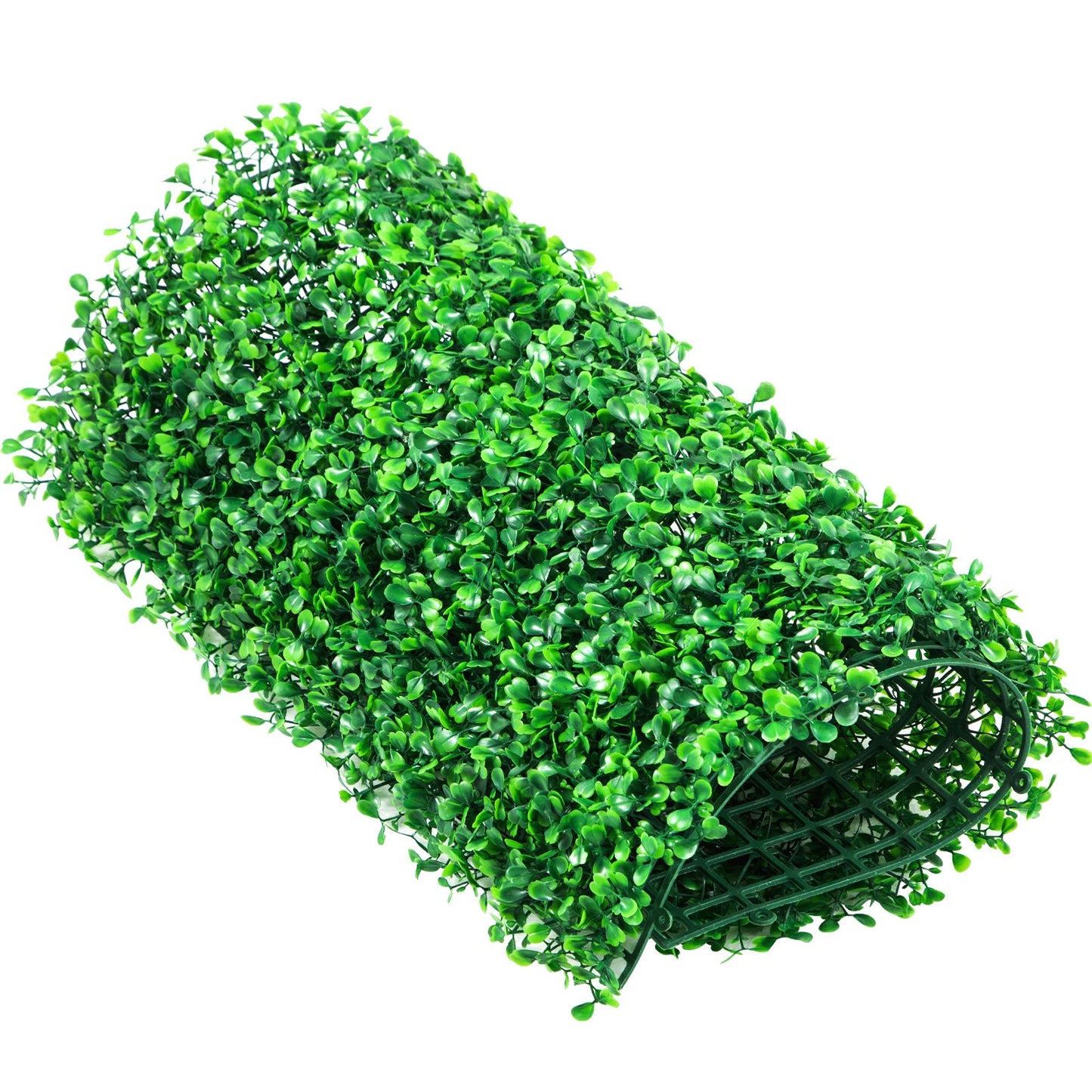 Artificial Boxwood Panel UV 48pcs Boxwood Hedge Wall Panels Artificial Grass Background Wall 10X10" 4cm Green Grass Wall Fake Hedge for Decor Privacy Fence Indoor Outdoor Garden Backyard