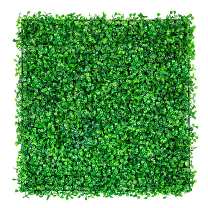 Artificial Boxwood Panel UV 48pcs Boxwood Hedge Wall Panels Artificial Grass Background Wall 10X10" 4cm Green Grass Wall Fake Hedge for Decor Privacy Fence Indoor Outdoor Garden Backyard