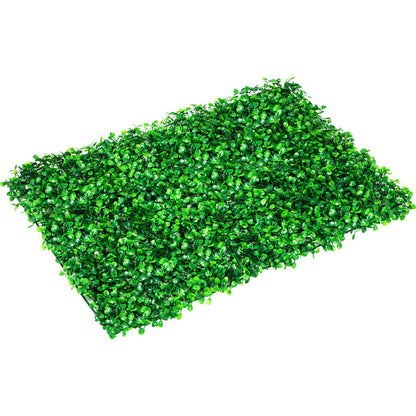 Artificial Boxwood Panel UV 8pcs Boxwood Hedge Wall Panels Artificial Grass Background Wall 24X16" 4cm Green Grass Wall, Fake Hedge for Decor Privacy Fence Indoor Outdoor Garden Backyard