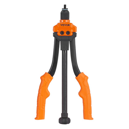 Nitmutterverktyg, 14” Rivnut Tool Kit med 7 ST Metriska och SAE dorn, 70 ST Assorted Nit Mutter, 10-24, 1/4-20, M6, 5/16-18, M8, 3/8-16, M10, Nitmuttersats med robust bärväska