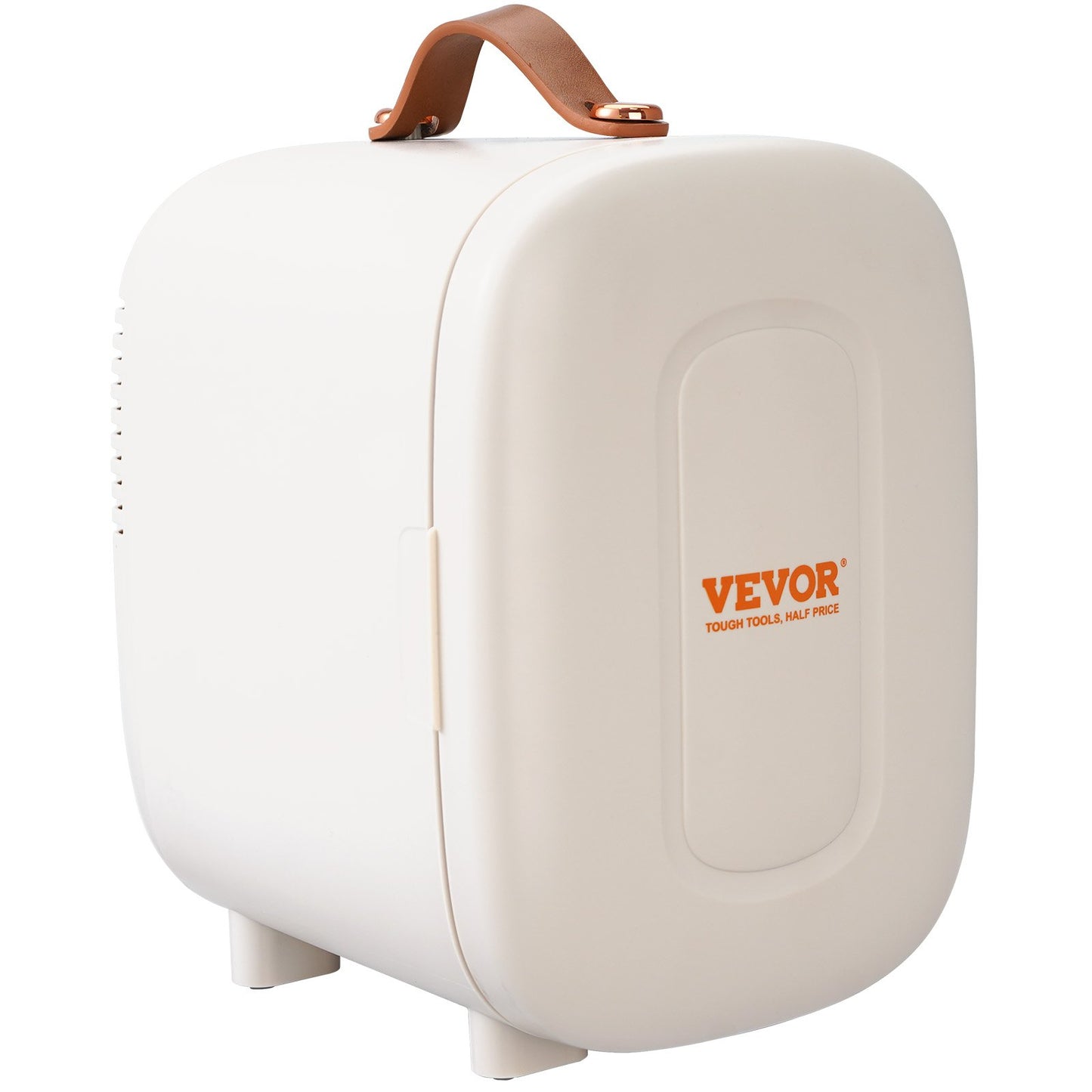 Mini Fridge, 4L/6 Cans Compact Personal Fridge, AC/DC Portable Thermoelectric Cooler and Warmer Refrigerator, Skin Refrigerator for Drinks, Snacks, Home, Office and Car, CE Marked (White)