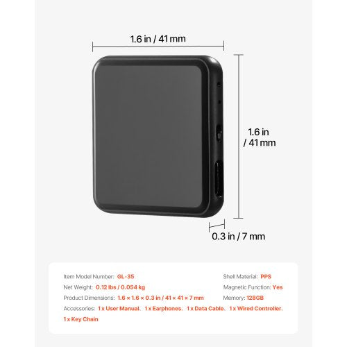 Mini Digital Röstaktiverad Inspelare Magnetinspelningsenhet för Lyssning