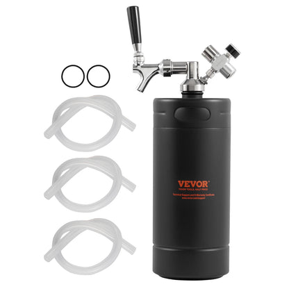 Trycksatt Growler Mini ölfat Fatöl Growler Home 128Oz 4L Svart
