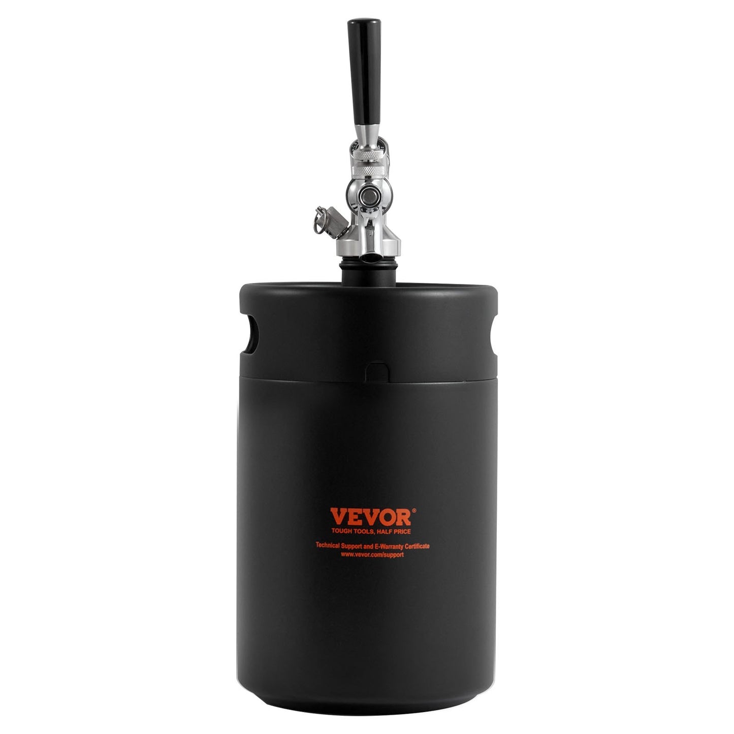 Pressurized Growler Mini Beer Keg Fat Beer Growler Home 170Oz 5L Black