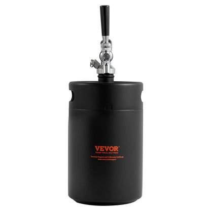 Pressurized Growler Mini Beer Keg Fat Beer Growler Home 170Oz 5L Black