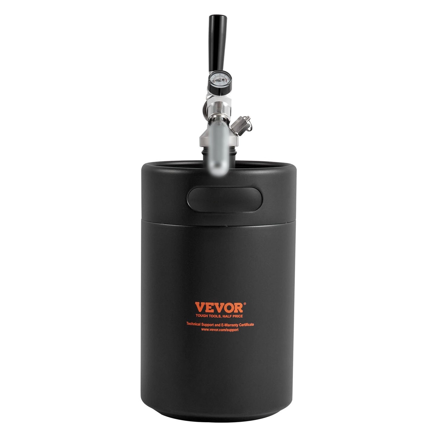 Pressurized Growler Mini Beer Keg Fat Beer Growler Home 170Oz 5L Black