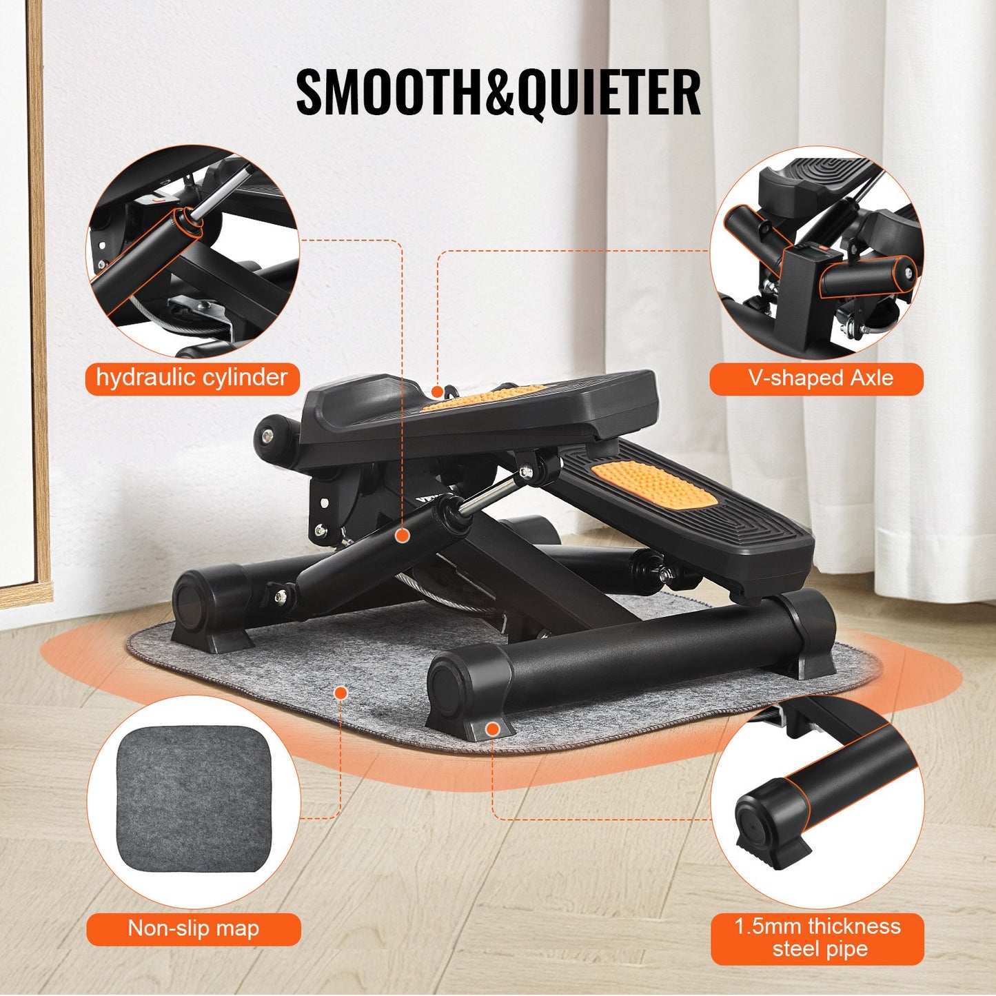 Stair Steps for Home Workout Mini Twist Stepper Resistance Band