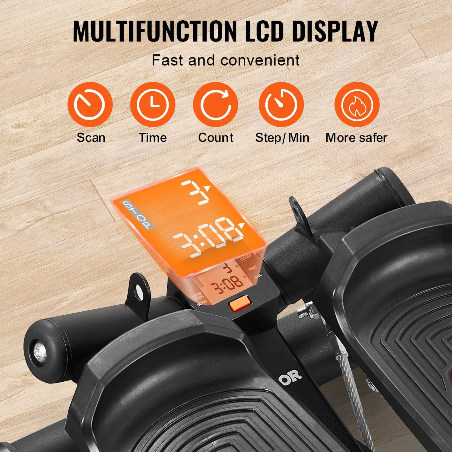 Stair Steps for Home Workout Mini Twist Stepper Resistance Band